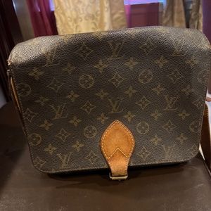 Louis Vuitton Cartouchiere Gm Brown Monogram Canvas Cross Body Bag